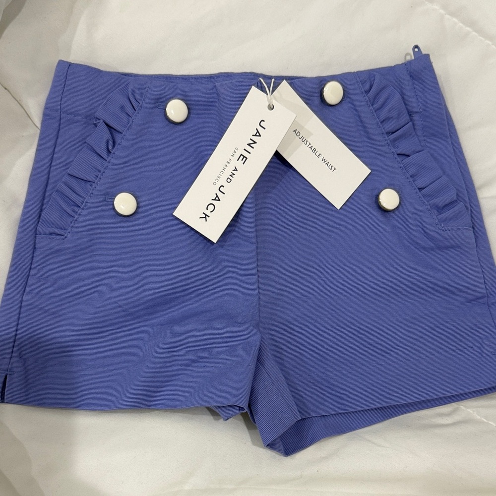 Janie and Jack Purple High Waist Toddler Girl Shorts NWT